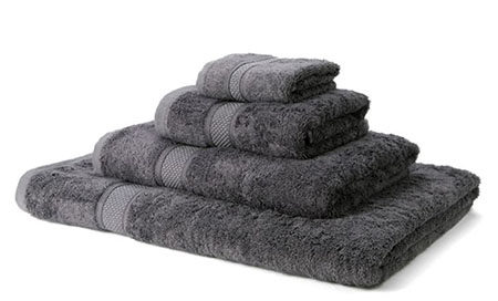 600 GSM Charcoal Grey Bamboo Towel Bale 6 Piece – 2 Face Cloths, 2 Hand Towels, 2 Bath Towels