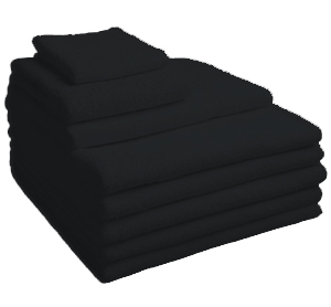 500 GSM Luxury Black Guest Towels 30×50 cm