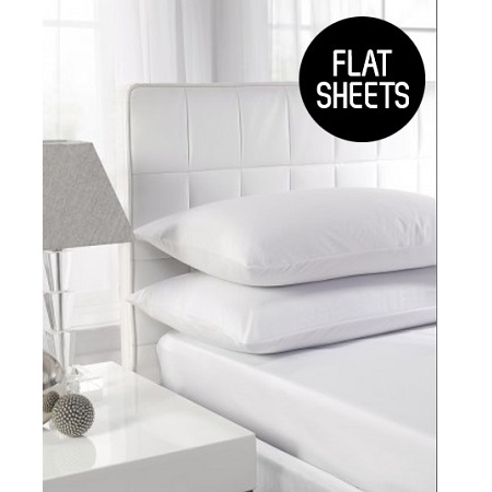 180 TC Easy Iron Percale King Size Flat Sheets